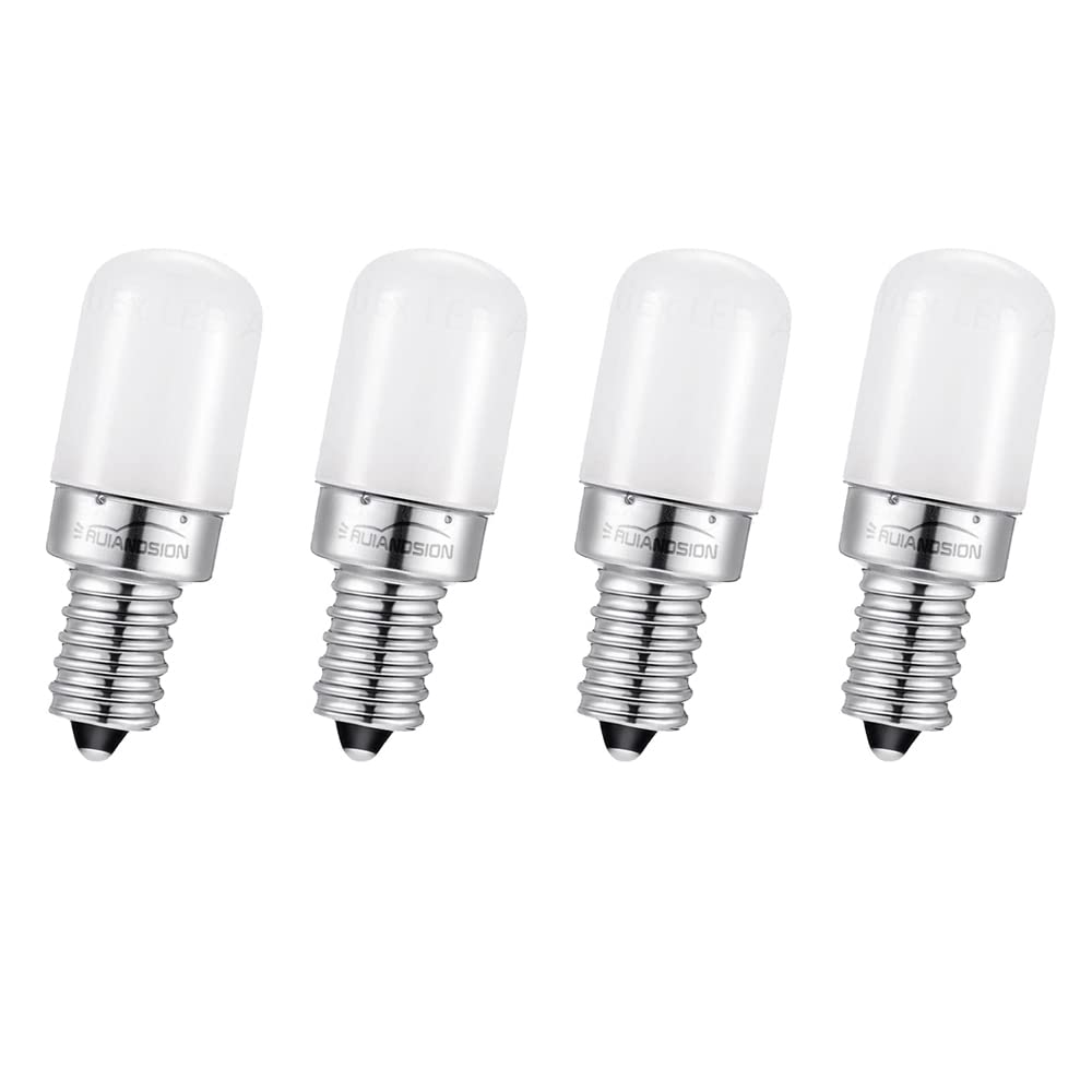 Ruiandsion E12 LED Bulb AC 100-250V 2W Equivalent to 20-25W Warm White Screw Candelabra Base LED Bulb for Ceiling Fan Chandelier Salt Light (Pack of 4)