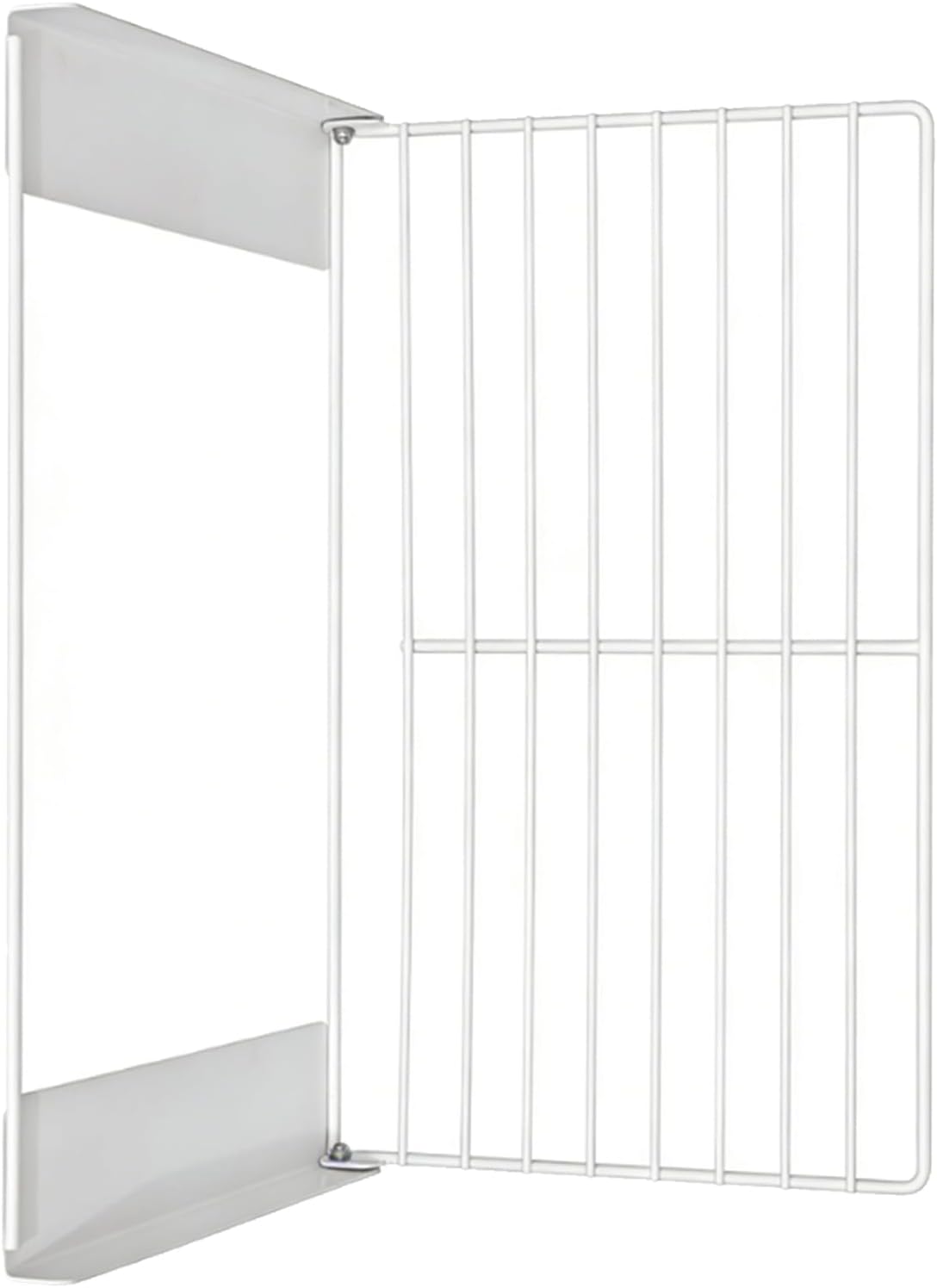 Ymiko Magnetic Folding Clothes Shelf Magnetic Drying Rack Space Saving Washing Machine Side Storage Towel Shelf for Refrigerator Bathroom Kitchen with Powerful Carbon Steel Constr (White)