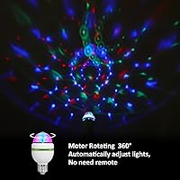 Vista 4 de vivian E27 3W luz giratoria de la etapa DJ discoteca cristal LED bola lámpara estroboscópica bombilla multi cambiante color LED luz