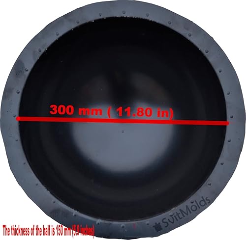 Miniatura 9 de SvitMolds Molde de esfera de media bola, molde de decoración de jardín, molde de cemento de hormigón, molde semishpere, moldes de piedra Atlas,