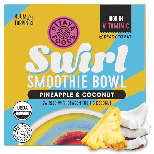 Pitaya Foods Bowl Blue Coconut Pineaple Swirl Organic 6 Ounce