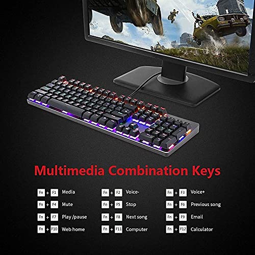 Teclado Mecánico Gamer XIXIDIAN USB con 104 teclas miniatura 6