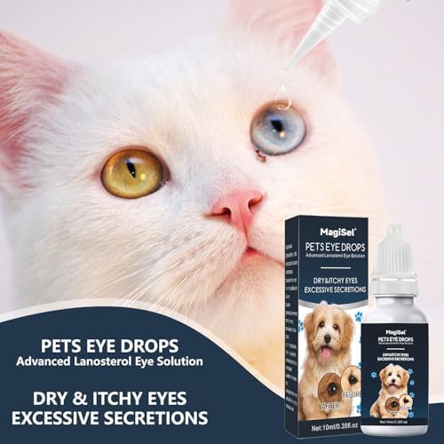 Augentropfen für Hunde und Katzen Antibakteriell 10ml - Juckreiz lindert, Vorbeugung gegen Tränenflecken - Haustier Auge