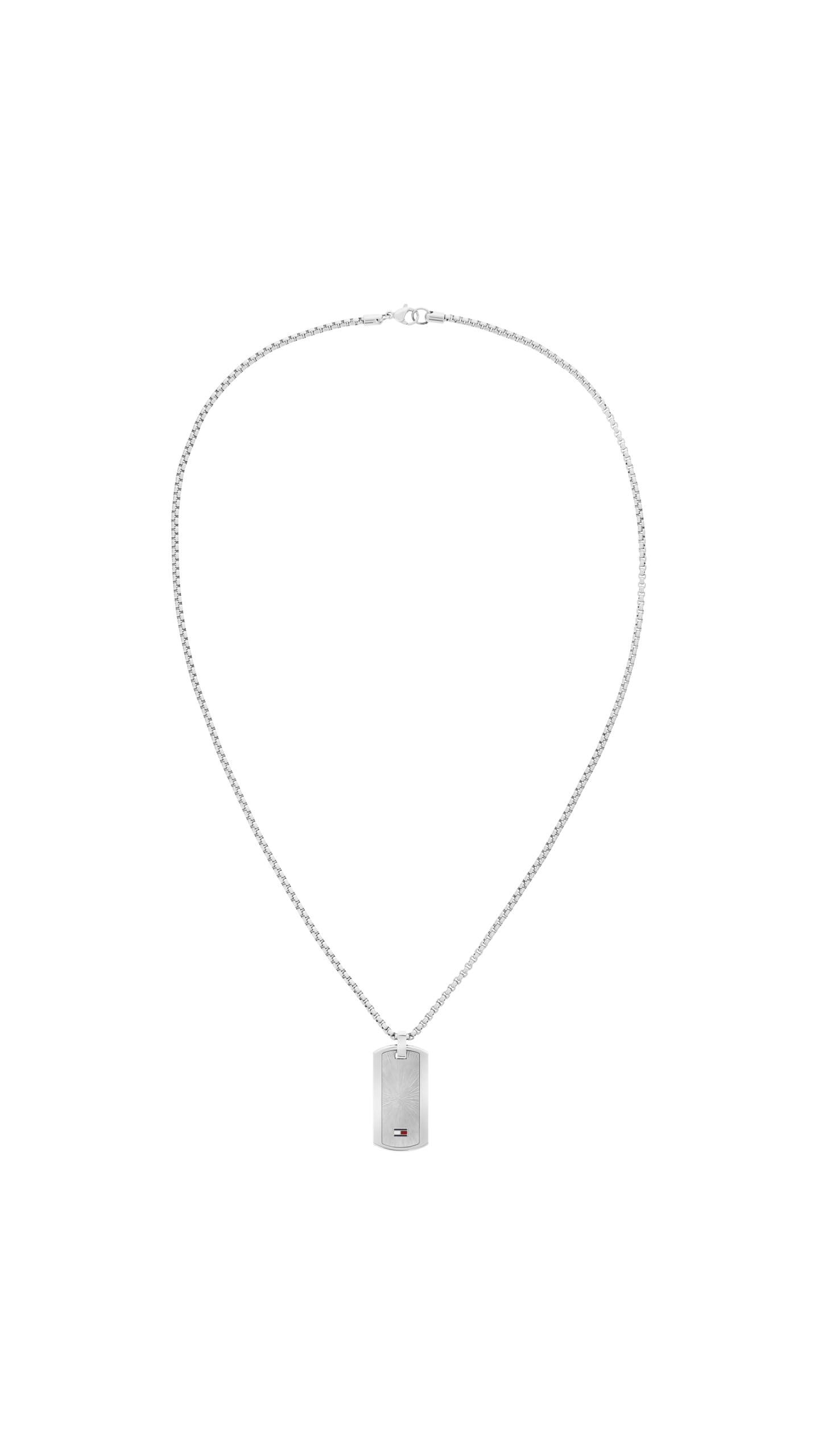 Tommy Hilfiger Jewelry Men's Pendant Necklace in Stainless Steel with an Engraved Plaque - 2790627