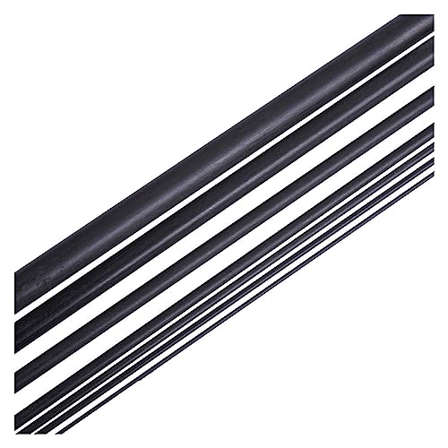 LSSEDA Carbon Fiber Bar,Carbon Fiber Round Rod,16pcs/Lot High Strength Carbon Fiber Rods Tube 1mm-16mm For RC Plane Quadcopter Kit Fishing Rod DIY Part (0.5meter) (Color:500x5mm) (Color : 500x15mm)