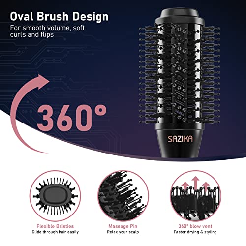 Hair Dryer Brush, Hot Air Blow Dryer Brush With Oval Barrel, One-Step Volumizer And Styler In One #TOP5