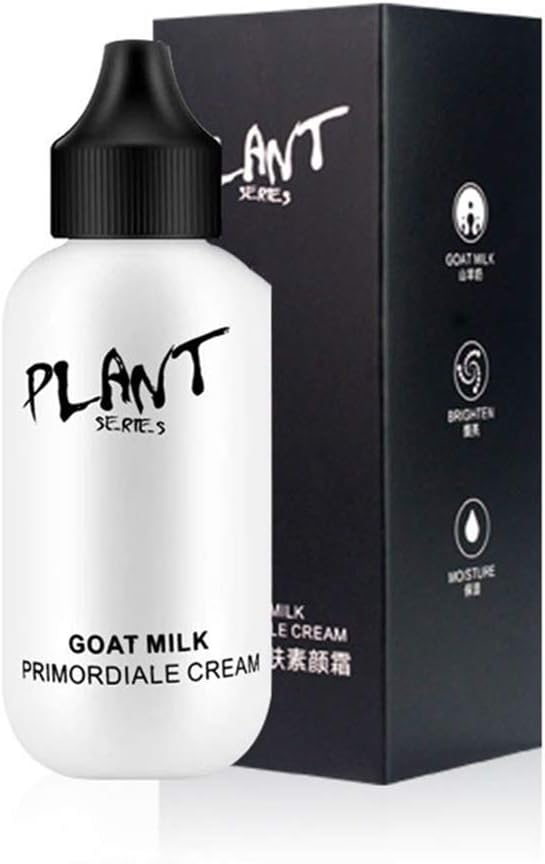 Crème de Couverture au Lait de Chèvre, Correcteur Blanc, Maquillage de Fond de Teint, Base de Maquillage Imperméable, Crème pour le Visage LLazy pour les Cernes et les Imperfections (Blanc)