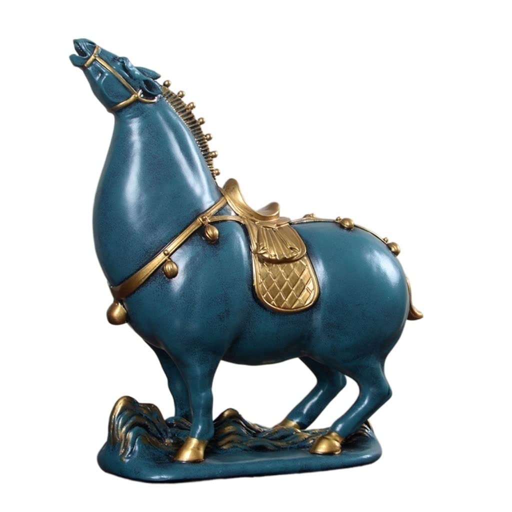 Aottsd B Tang Horse Feng Shui Ornament, Handicraft Home Decor (Color )