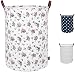 Upgrow kosz na pranie, pogrubiony, okrągły, do przechowywania, worek na pranie z bawełny, kosz Laundry do przechowywania prania, książek, zabawek, koców, poduszek (kolor różowy)