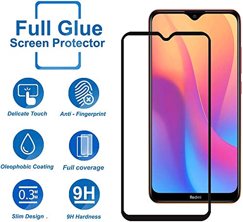 Image of Screen Protector for Motorola Moto One Macro (Black) Tempered Glass Edge-to-Edge 6D Screen Guard With Installation Kit