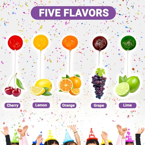 Lollipops Individually Wrapped - 2 Pound Bulk - 5 Assorted Fruit Flavors — view 5