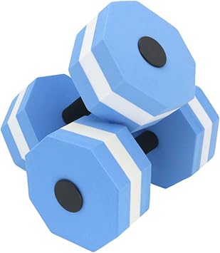 EVA Floating Yoga Dumbbells for Women/Men/Kids, Set of 2 Water Aerobics, Floating Exercise Foam Dumbbell - Sensory Training for Toddlers, Aquatic Fitness Equipment