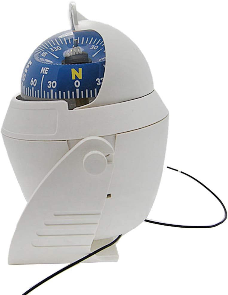 Estink Vehicle Compass, ABS Material, Accurate Navigation, Compact Size 102x94x137mm for Outdoor Activities and Marine Use