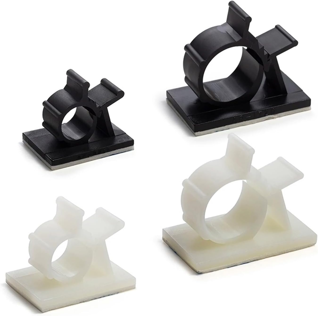 10PCS Cable Organizer Self Adhesive Clips Table Management Clamp Adjustable Cord Holder(10PCS 22-25mm)