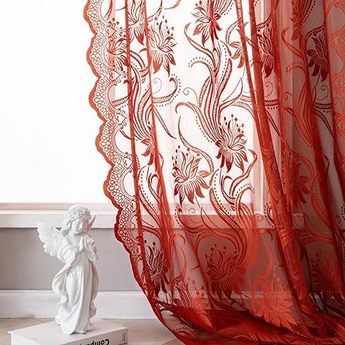 Donutea Lace Curtains 84 Inches Long Rod Pocket Vintage