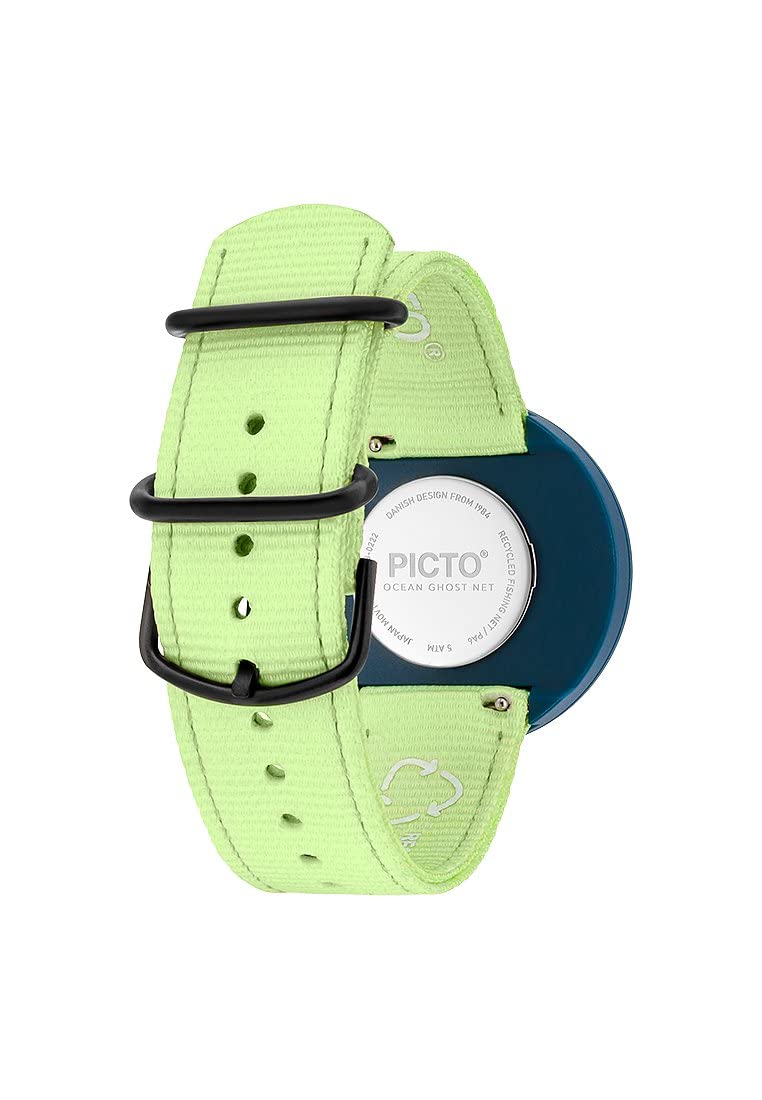 Picto Reloj analógico unisex de cuarzo 32020961, verde claro, talla única, Correa