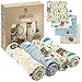 Windelbär Mullwindeln 80x57 [100% Bio Baumwolle] 4er Set, ÖKOTEX & FSC zertifiziert, Unisex Mulltücher, Spucktücher Baby Junge & Mädchen, Baby Erstausstattung Neugeborene, Musselin Stoffwindeln