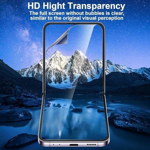 Image of EZ-GLAZ 4-in-1 Screen Protector for Samsung Galaxy Z Flip 6 | Full Body Protection (Inner Display + Back Panel + Cover Screen + Hinge) | HD Clear Flexible Film | Bubble-Free Installation | Scratch Resistant