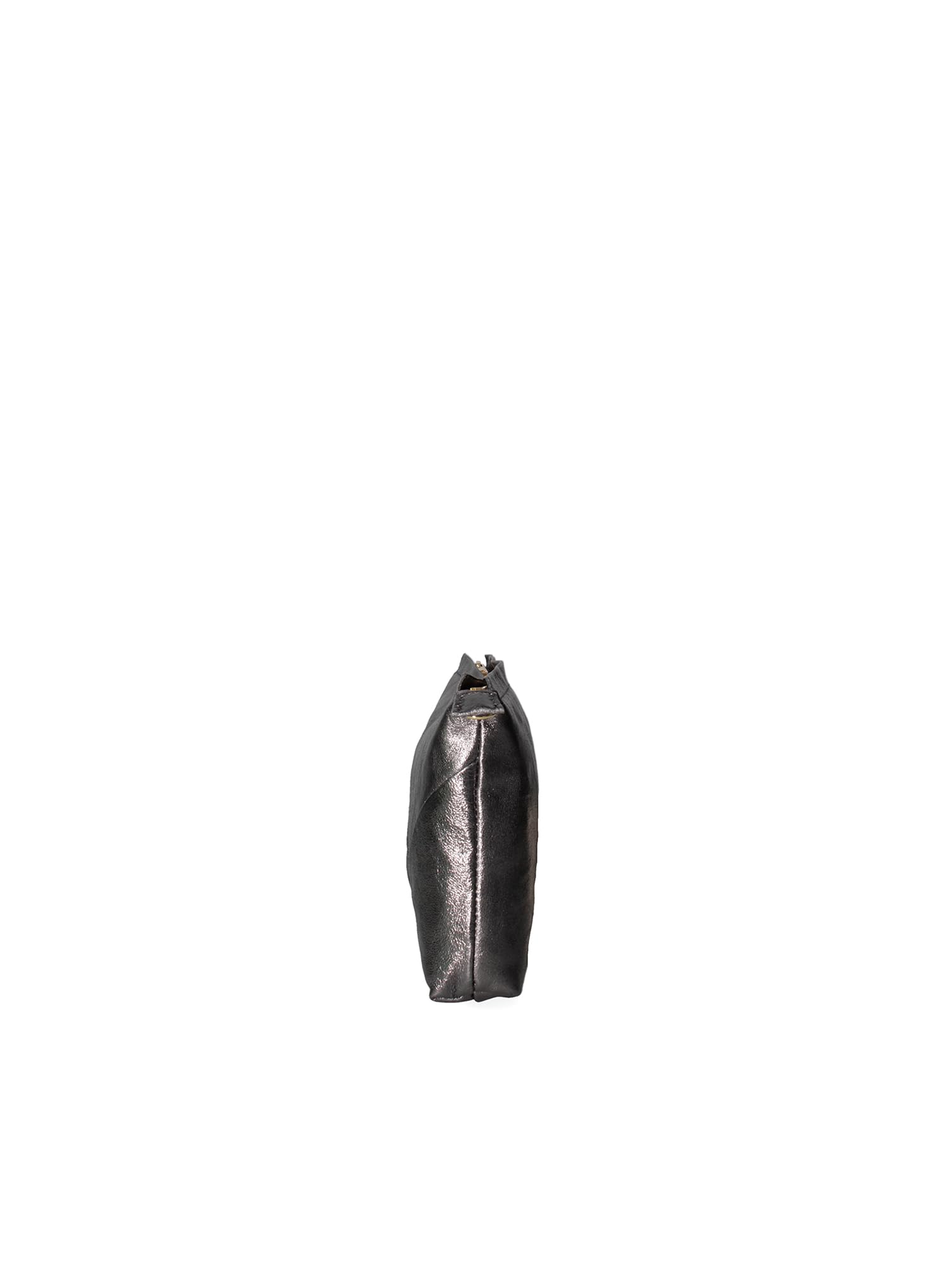 Gave Lux Damska kopertówka z prawdziwej skóry dolara i laminatu. Wyprodukowano we Włoszech GLX220756923FBG srebrna 27 x 19 x 2 cm