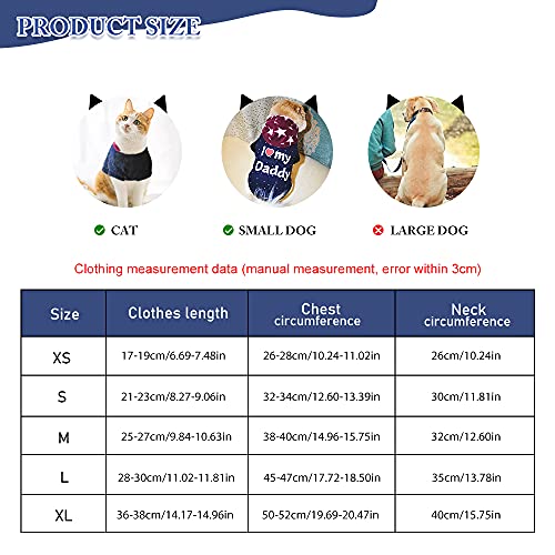 Dog Sweaters For Small Dogs Girl Boy Chihuahua Dog Clothes Outfit Apparel I Love Mommy/Daddy Puppy Sweatshirt Hoodie Winter Warm Cats Clothing Coats 2 Pack (X-Large) #TOP2
