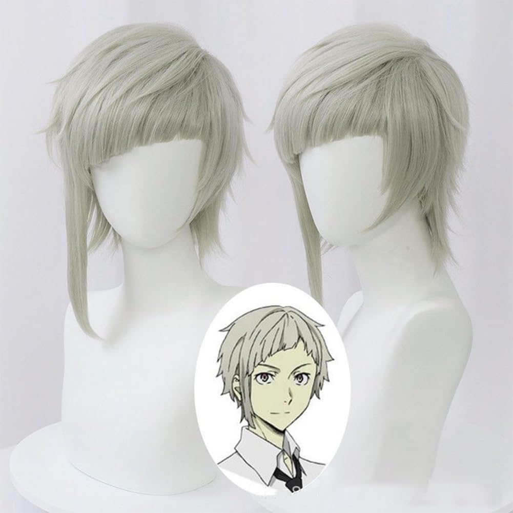 BSD Nakajima Atsushi kostium cosplay, anime, Dazai Osamu, stroje cosplay, czarny, mundur, kurtka z wiatroszczelnym futrzanym kołnierzem, Halloween, Boże Narodzenie, karnawał, przyjęcie