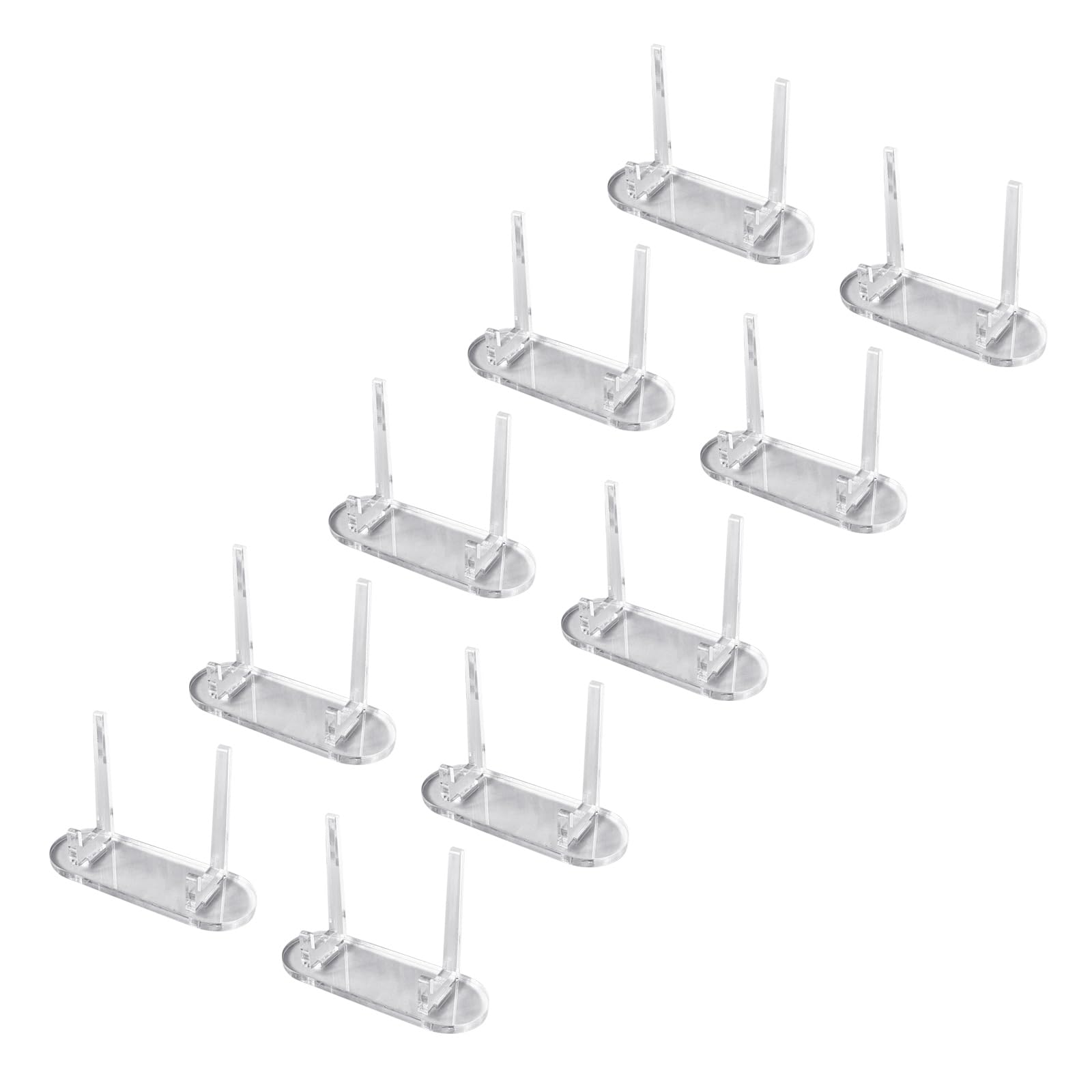 ZHANGYEZHAN 10Pieces Clear Acrylic Card Stands for Graded Sports Card and Trading Display Challenge Coin Small Easels Stands Acrylic Trading Display Stand