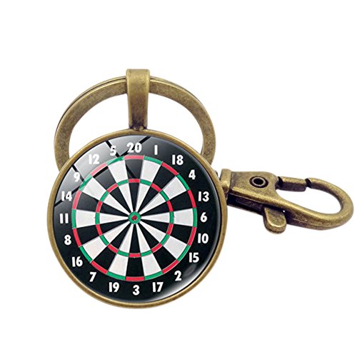 Preisvergleich Produktbild FairOnly Tragbare kreative Mode Darts Ziel Design Schlüsselanhänger Retro Metall Schlüsselanhänger Anhänger YSK0744