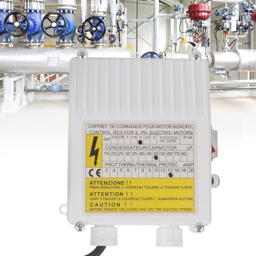 Image of Submersible and Deep Well Pump Controller Household Pump Control Box Built-in Thermal Circuit Breaker (1500W US Plug 110V)