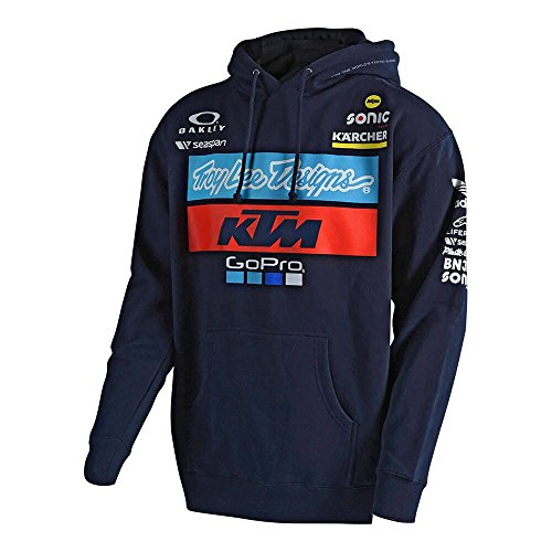 Troy Lee Designs Official Team KTM Licensed Pullover Fleece (Small, Navy)