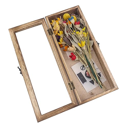 GraduatePro Shadow Box 5x12.5 Brown Frame with Glass Deep Picture Wedding Bouquet Flowers Memorabilia Medals Photos Memory for Keepsakes - Image 4
