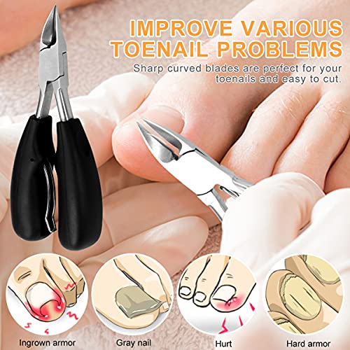 Futurekart Cuticle Cutter Cuticle Nipper Nail Clipper for Ingrown/Thick Toenails - Black - Image 4