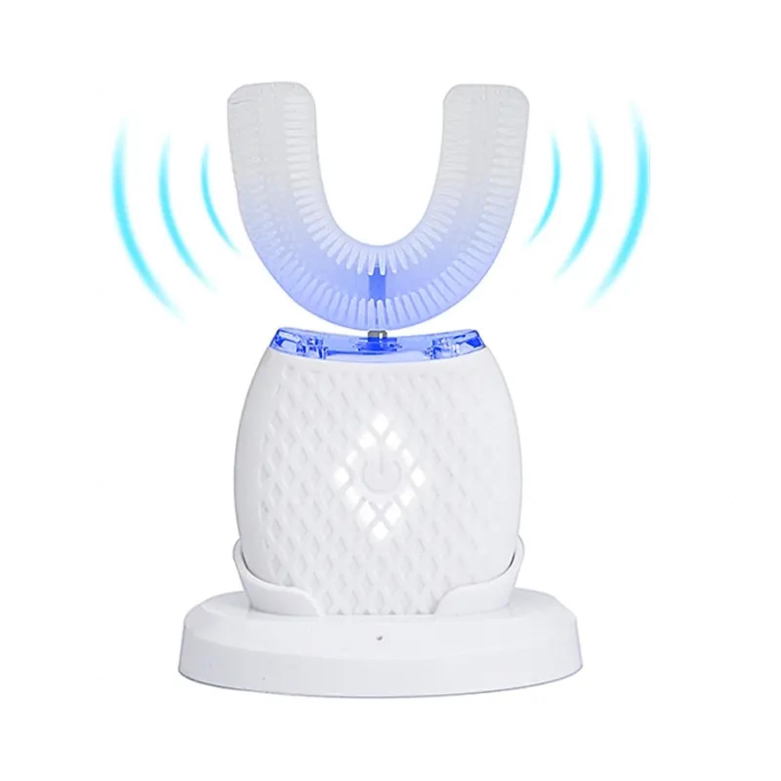 VIDECOR Cepillo de Dientes Sónico Automático en Forma de U Recargable, Cepillo de Dientes Eléctrico 360 para Adultos, Accesorios, Cepillo de Dientes de Limpieza Automática,