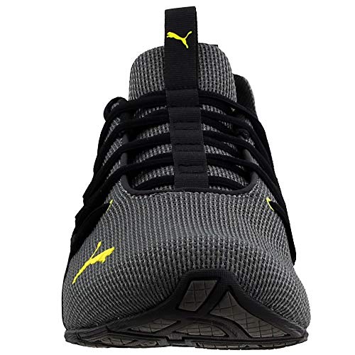 Image of PUMA Men's Axelion Ultra All-Sport Athletic Shoe, Charcoal Grey Bright Yellow, 11 AU