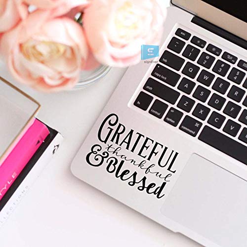 SIGN EVER Grateful Thankful and Blessed Quotes Stickers for Laptop Trackpad 15.6 14 13 Inches and All Models Laptop Stickers L x H 6.50 cm x 5.00 cm Pack of 2 (B084SWTW6C) Amazon Price History, Amazon Price Tracker