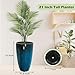 Goldshire 2 Packs 21 inch Tall Planter, Indoor Outdoor Round Planter for Porch, Large Plant Pot with Drainage Hole for Home Garden Front Door, Modern Decorative Pots for Plants (Blue)