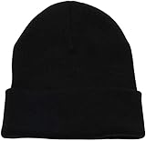 UNISOCK Ice cap Knitted Beanie Hat, Black, One Size