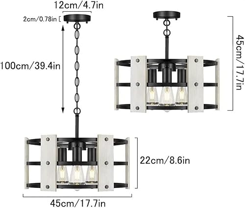 Miniatura 7 de Luces colgantes modernas lámpara de techo retro negro industrial creativo casa de campo comedor techo cadena geométrica cocina dormitorio sala