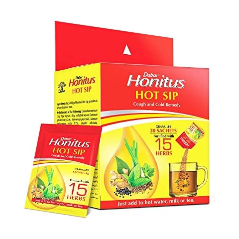 Dabur Honitus Hot Sip Ayurvedic Kadha (Pack of 30 Sachets) Cover