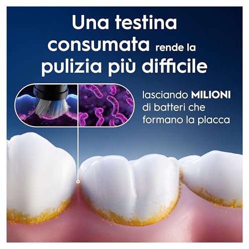 Oral-B Testine di Ricambio iO Gentle Care Bianche, 4 Testine Oral B per Spazzolino Elettrico, Rotonde Originali, per Gengive Sensibili, Setole angolate per rimuovere la placca - Immagine 4