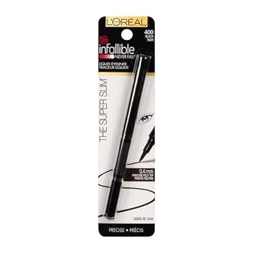 Miniatura 8 de L'Oreal Paris Infallible The Super Slim delineador de ojos líquido, negro [400] 0.034 onzas (paquete de 2)