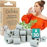 orinko 30 Perles de Céramique EM® - Améliorent la Qualité de l’Eau - Réduisent Les Dépôts Calcaires - Parfaites pour Carafe, Bouteille, Gourde, Cafetière, Bouilloire