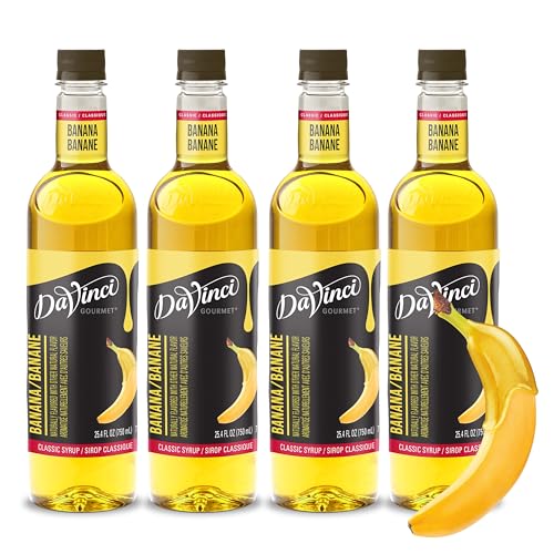 Image of DaVinci Gourmet Classic Banana Syrup, 25.4 Fluid Ounces (Pack of 4)