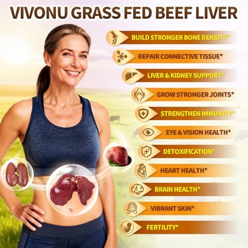 Image of VivoNu Beef Organ Supplement for Women, per Serving Beef Organs with Bovine Liver, Ovary, Uterus, Kidney, Heart, Bone & More, 100% Grass Fed, Balance Hormones*, Energy* (360 Capsules)