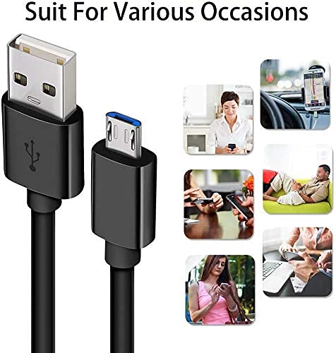 Micro Usb Cable,2Pack Extra Long Android Charger Cable 10Ft 6Ft,Deego Durable Fast Phone Charger Cord Android Usb Charging Cable For Samsung Galaxy S7 S6 S7 Edge S5,Note 5 4,Lg G4,Htc,Ps4,Camera,Mp3 #TOP6