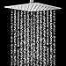 Price comparison product image Acefy 12 Inch Ultra Thin Rainfall Shower Head Stainless Steel Water Saving Showerhead with Swivel 1/2 Ball Joint Chrome Finished