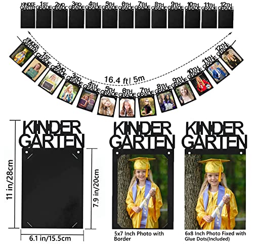 Image of Graduation Decorations 2026 5x7 Photo Banner for Class of 2026 2027 Decorations K-12 Picture Banner for Senior High School Decor Graduation Party Supplies TD114