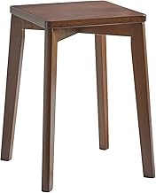 Aibiju Square Wooden Stool, Dressing Table Stool, Solid Wood Makeup Step Stool, Kids Small Table, Perfect Size for your Living Room, Bedroom (Brown, 1 Piece),YDEU-1500