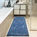 Ottomanson Softy Collection Color Solid (Machine-Washable/Non-Slip) Kitchen/Bathroom Mat Rug, Navy Blue, 20" x 59"