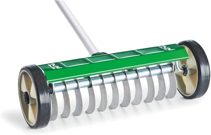 Rekord Handvertikutierer (Stahl) Arbeitsbreite 32 cm mit Aluminiumstiel