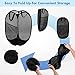 DUCOO Pop Up Hamper, 1 PCS Mesh Pop Up Laundry Hamper, Foldable Mesh Laundry Basket with Space-Saving Design for Home, Dorm, Travel & Storage - Black